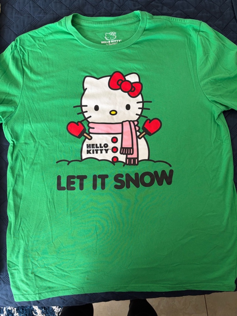 Hello Kitty Green Holiday 'Let It Snow' Graphic Tee